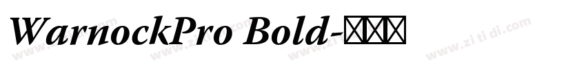WarnockPro Bold字体转换